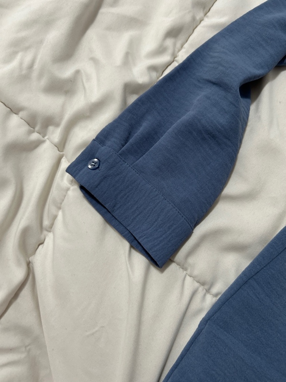 Dalia Dusty Blue V-Neck Long Sleeve Tunic - Picture 3 of 3